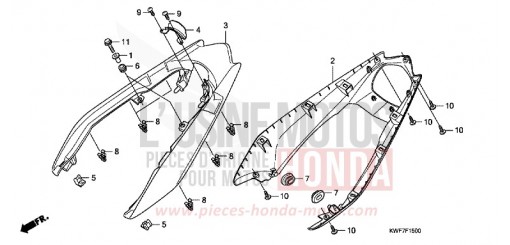 CAPOT ARRIERE CBF125M9 de 2009